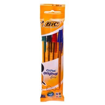 CANETA BIC FINE PACK 4)