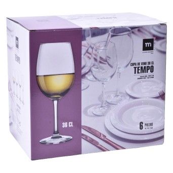 CONJ 6 COPOS VINHO 36CL TEMPO