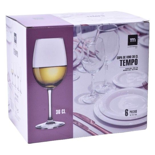 CONJ 6 COPOS VINHO 36CL TEMPO
