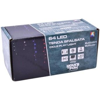 SERIE CORTINA NATAL 64 LED MULTICOR