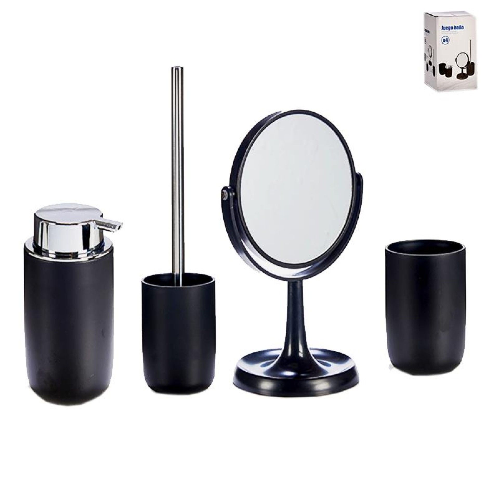 ACESSORIOS WC PRT 4PÇS 17757 ACESSORIOS WC PRT 4PÇS 17757