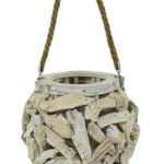 PORTA VELAS MADEIRA CINZA 20CM PORTA VELAS MADEIRA CINZA 20CM