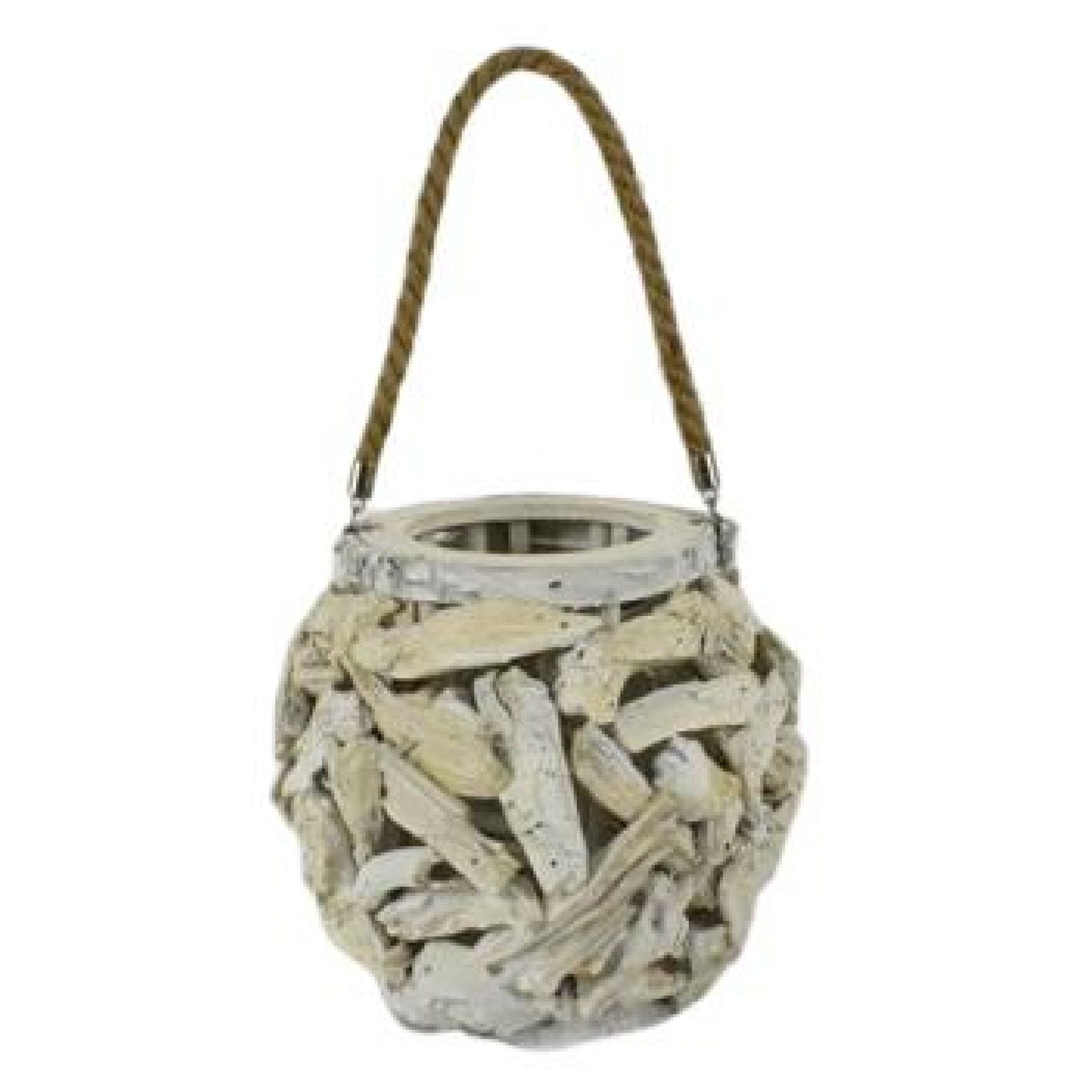 PORTA VELAS MADEIRA CINZA 20CM PORTA VELAS MADEIRA CINZA 20CM