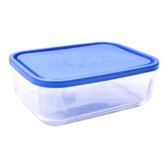 RECIPIENTE VIDRO RECT. C/ TAMPA 23,5CM