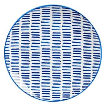 PRATO S/MESA 20CM DESENHO LINHAS AZUL 89986