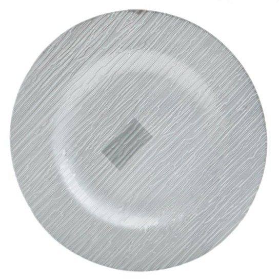 PRATO VIDRO NATAL PRATA 32,5CM PRATO VIDRO NATAL PRATA 32,5CM