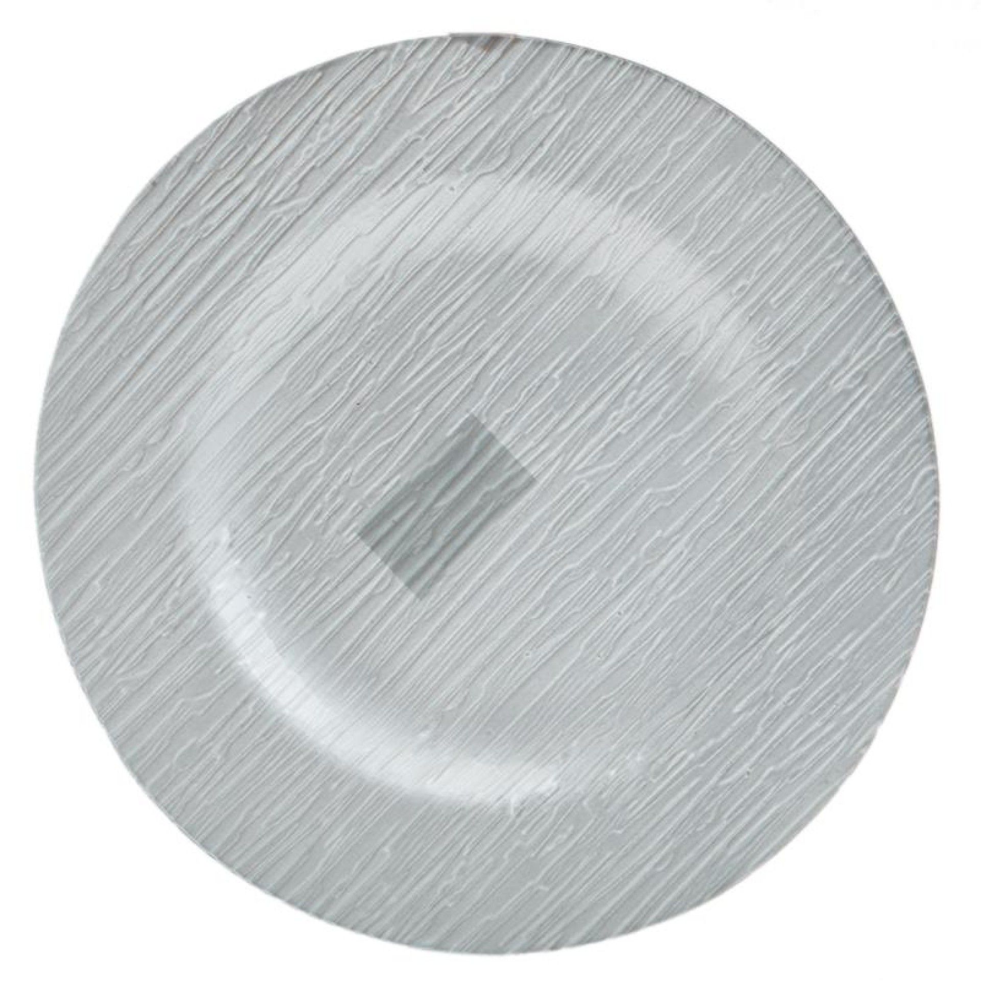 PRATO VIDRO NATAL PRATA 32,5CM PRATO VIDRO NATAL PRATA 32,5CM