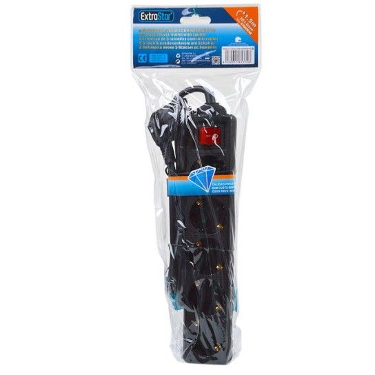 EXTENSAO 5 TOMADAS 1.5MT C/ INTERRUPTOR