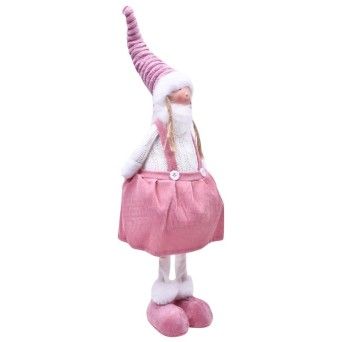 BONECA 50CM VESTITO VELUDO ROSA