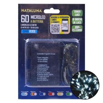 SERIE NATAL 60MICROLED 6MT C/ TEMP.BRANCO
