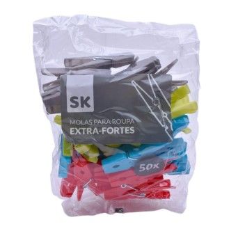 MOLAS P/ ROUPA 50UNI PLAST. CORES
