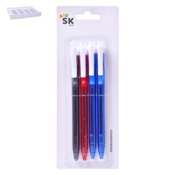 CANETA ESF 4UN 14CM 2556-013-04 CX288