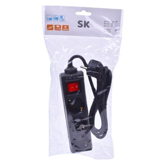 EXTENSAO 1.5M C/3TOMADAS+ INT HY-1113P CX40
