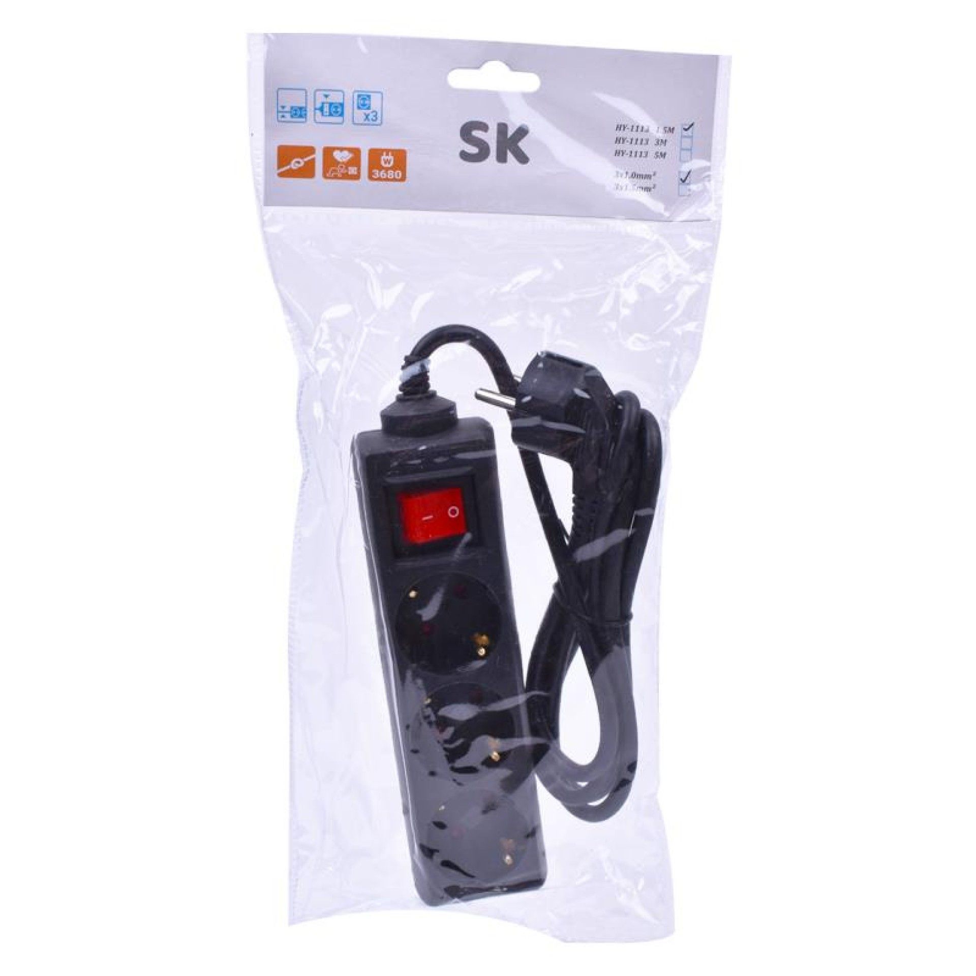 EXTENSAO 1.5M C/3TOMADAS+ INT HY-1113P CX40 EXTENSAO 1.5M C/3TOMADAS+ INT HY-1113P CX40