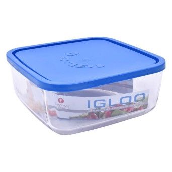 RECIPIENTE VIDRO QDR IGLOO C/TAMPA 22CM