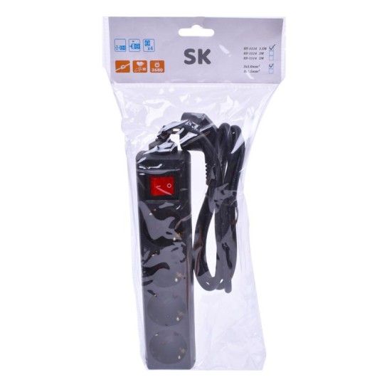EXTENSAO 1.5M C/4TOMADAS+ INT HY-1114P CX40