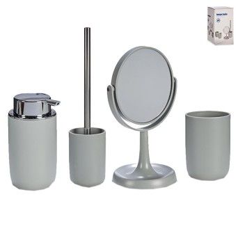 ACESSORIOS WC CINZA 4PS 17758