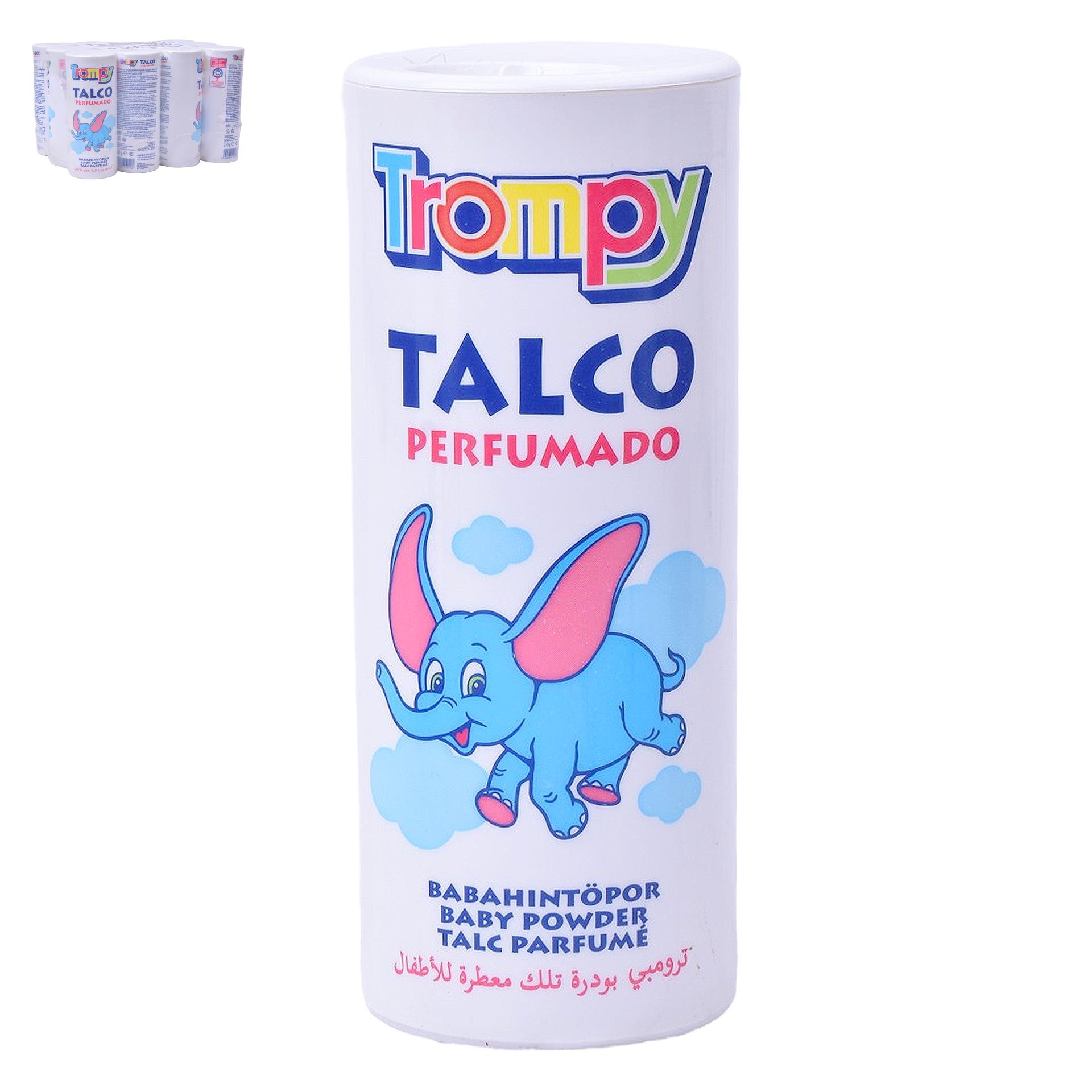 PÓ TALCO TROMPY 250G PERFUMADO CX12UD PÓ TALCO TROMPY 250G PERFUMADO CX12UD