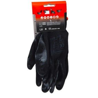 LUVAS TRABALHO NYLON PRETO T-7 GU-305N/7