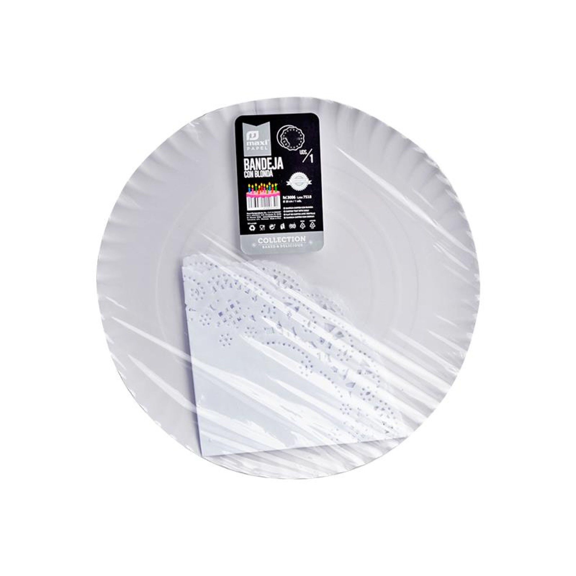 BANDEJA PAPEL P/ BOLOS 25CM 2UNI CX72 BANDEJA PAPEL P/ BOLOS 25CM 2UNI CX72