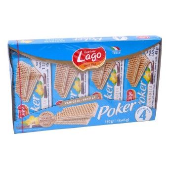 POKER WAFERS BAUNILHA 4X45G