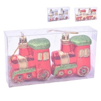 PENDURANTE LOCOMOTIVAS NATAL 7CM 2UN
