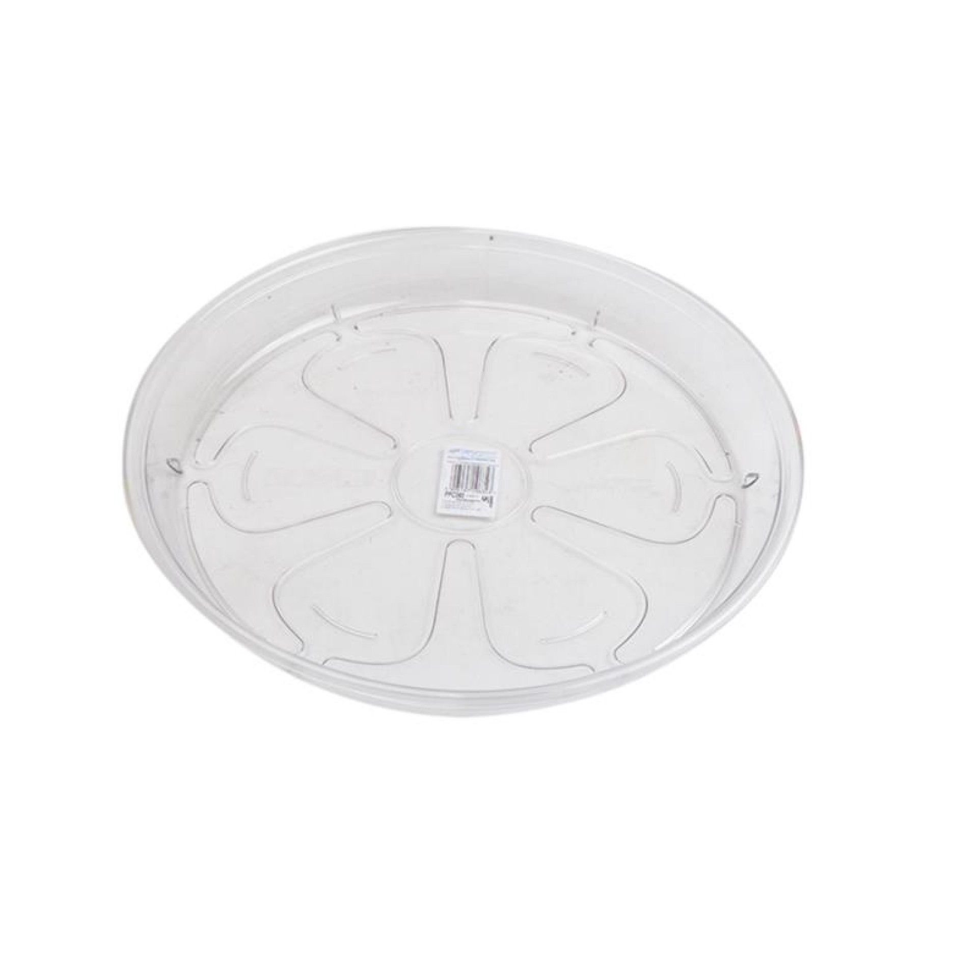 PRATO P/VASO TRANSPARENTE 14CM
