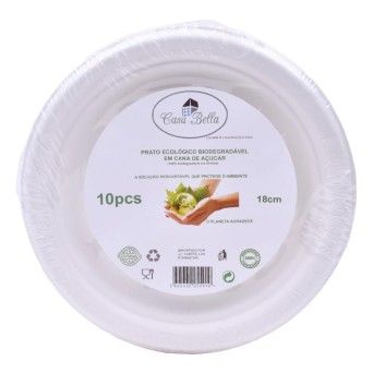 PRATO PAPEL 18 CM PACK 10UNID 25591