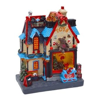 CASA NATAL RESINA C/LUZ SOM MOV 1652-331