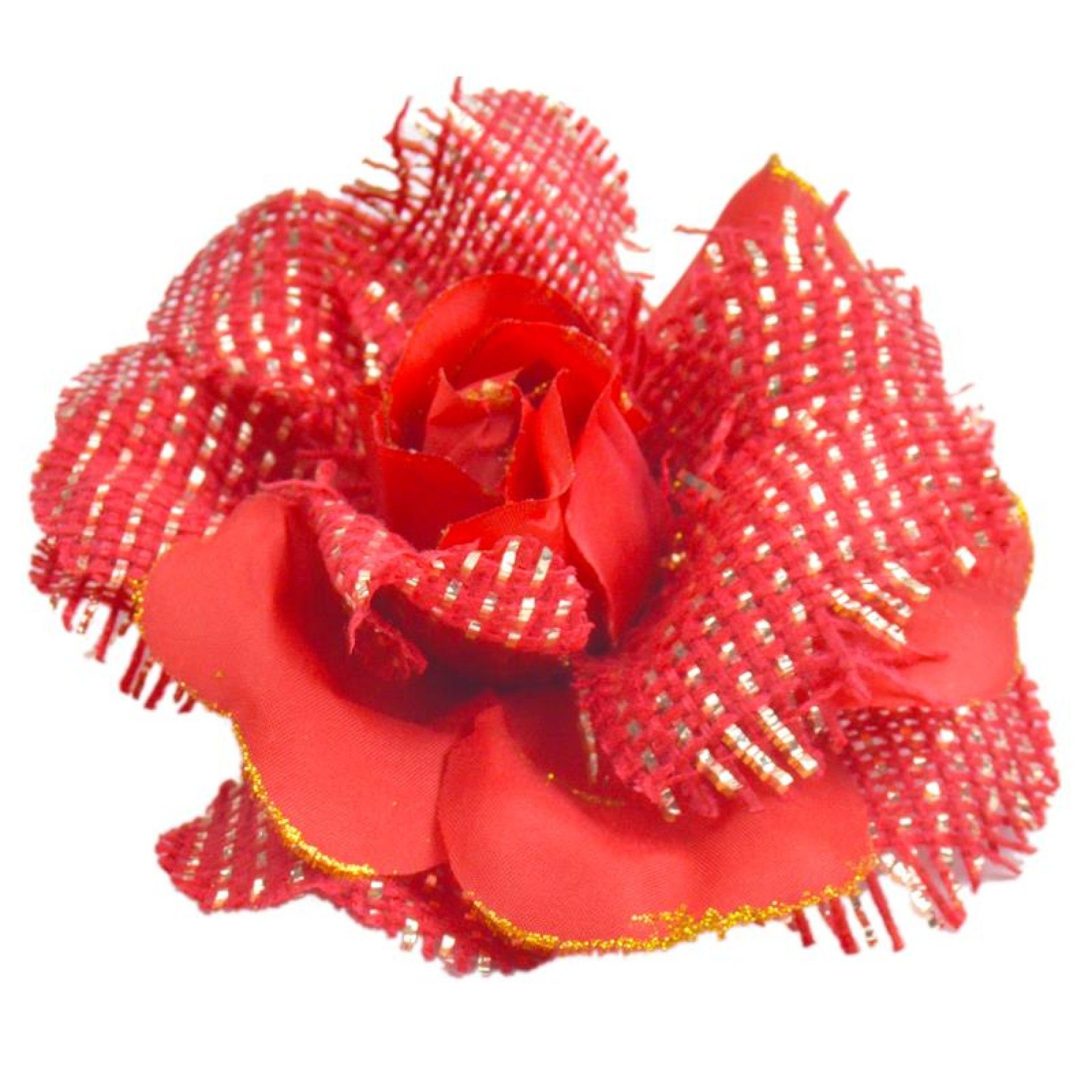 FLOR DEC. NATAL OURO C/ MOLA FLOR DEC. NATAL OURO C/ MOLA