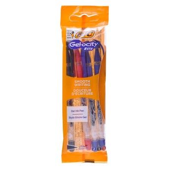 CONJ 4 CANETAS BIC GEL-OCITY SORT