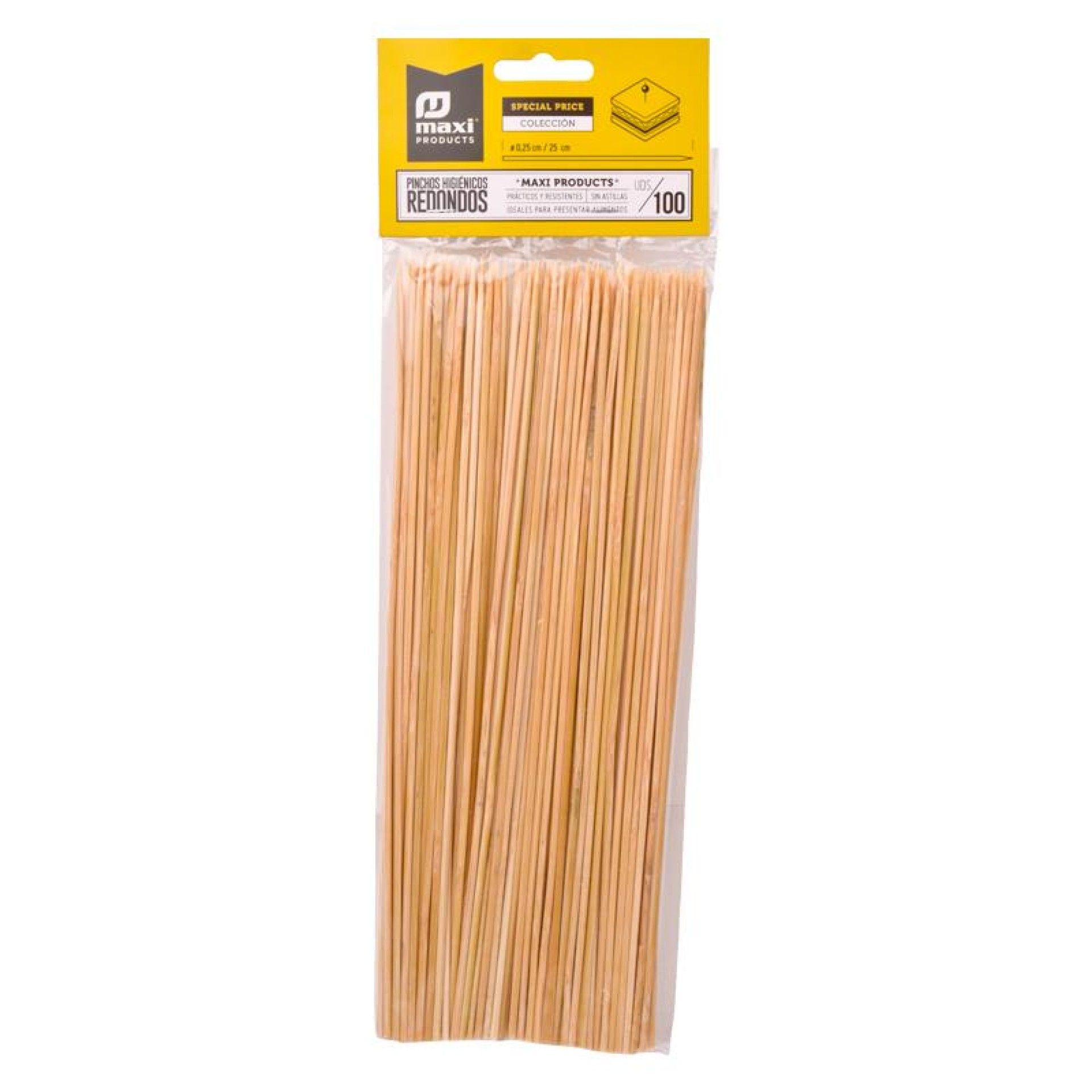 ESPETOS BAMBU 25CM 100UNI ESPETOS BAMBU 25CM 100UNI