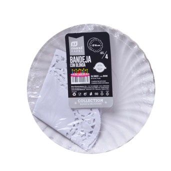 BANDEJA PAPEL P/ BOLOS RED. 16CM 4UN
