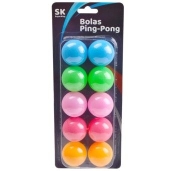 BOLA PING-PONG COR 10UN.40MM 1745-050-10