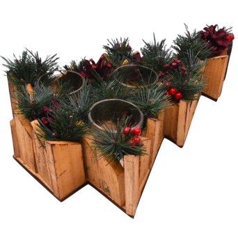 ARVORE MADEIRA DECORADA C/ COPO 47348