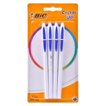 CANETAS BIC CRISTAL UP 4UN AZUL
