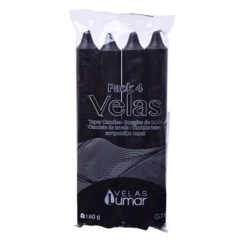 CONJ. 4 VELAS PRETO