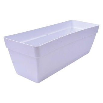 FLOREIRA RETANGULAR 50CM BRANCA BLUMAX CX10
