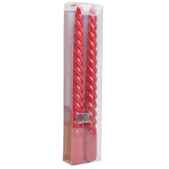 CONJ. 2 VELAS VERM. NATAL 20CM