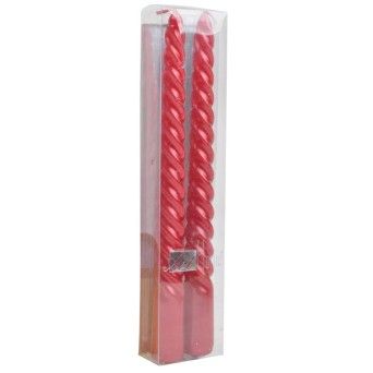 CONJ. 2 VELAS VERM. NATAL 20CM