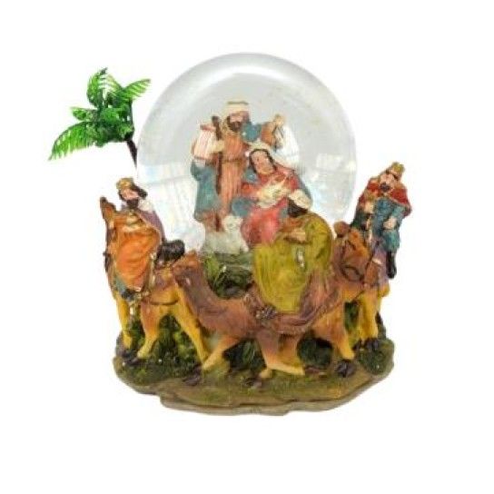 GLOBO NEVE E PRESEPIO 19CM