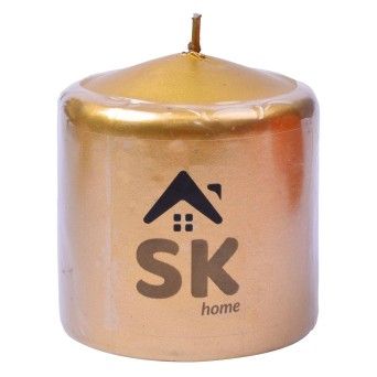 VELA PILLAR 7X7,5CM OURO CX36