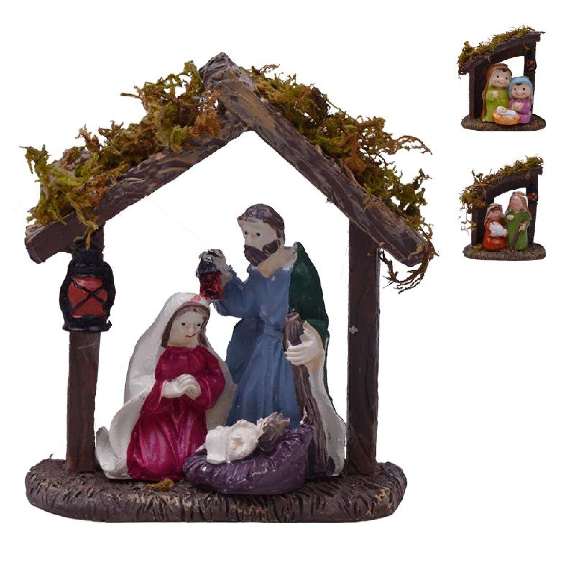 PRESEPIO RESINA 11CM C/ CABANA PRESEPIO RESINA 11CM C/ CABANA