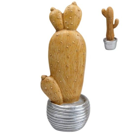 CACTO RESINA BRC/PRATA 40CM 57691 CACTO RESINA BRC/PRATA 40CM 57691