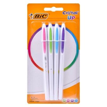CONJ 4 CANETAS BIC CRISTAL UP