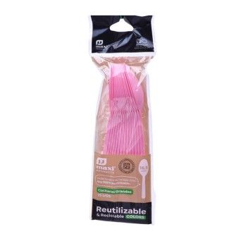 COLHER DESC REUT ROSA 12.5CM 15UN 1343R