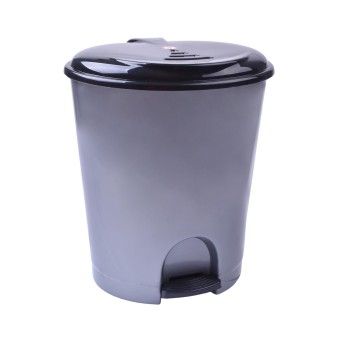 BALDE LIXO C/PEDAL 7L CINZA 0105-37 CX12