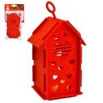 CASA NATAL FELTRO VRM C/ TEALIGHT LED