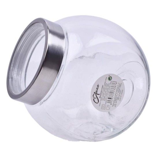 FRASCO VIDRO 2 POSI TAMPA METAL 2,2L ANNA