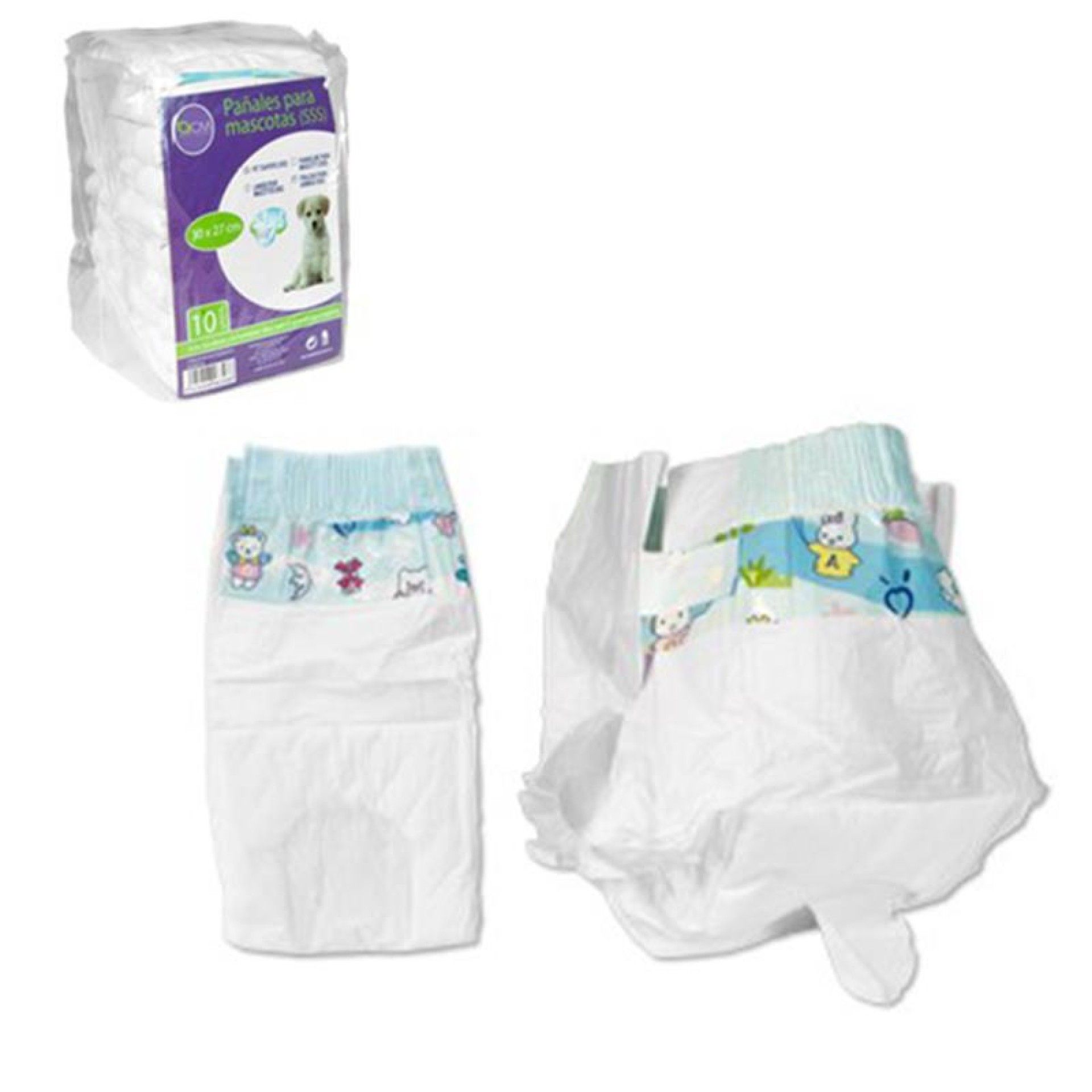 FRALDAS P/ ANIMAIS 30X27CM 10UNI 102433 FRALDAS P/ ANIMAIS 30X27CM 10UNI 102433